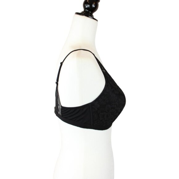 Knix Wireless Bra Black XXL Lace Cross Front Adjustable Straps Lined Cups B134 - Picture 7 of 11